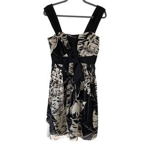 Kay Unger Abstract Print Cocktail Dress Bow 8